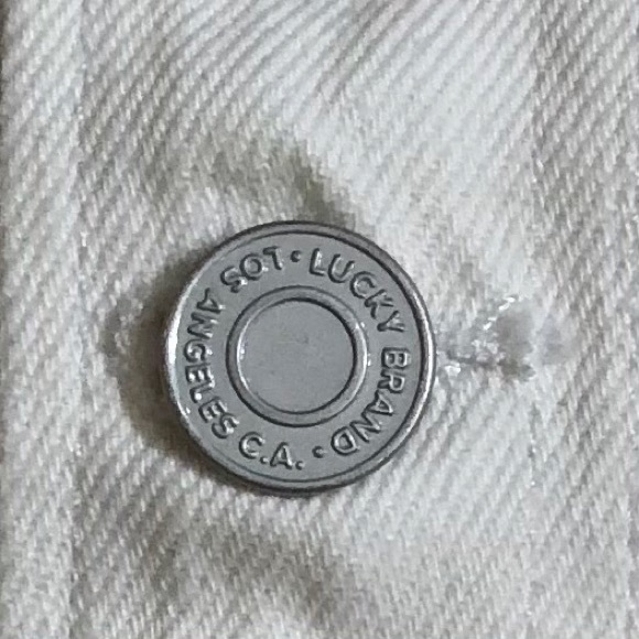 Lucky Brand Mid Rise Mini Skirt White Jean Sz 28 - Picture 3 of 10